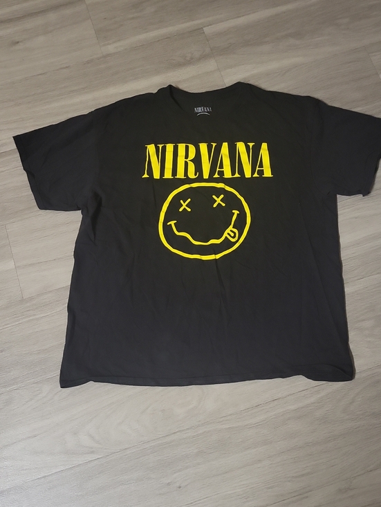 NIRVANA Other - NIRVANA Black Short-Sleeve Tee with Yellow Logo